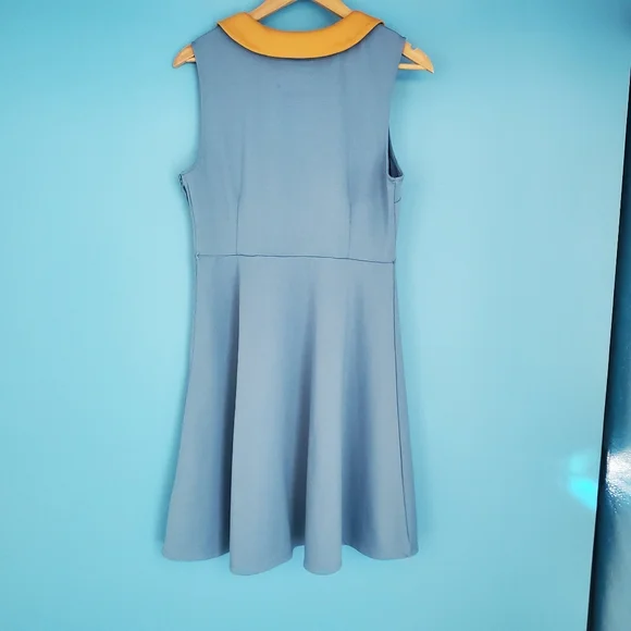 VINTAGE Forever 21 Midi Dress Large Blue Sleeveless - Picture 3 of 7